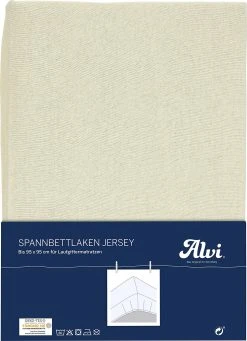 Alvi Spannbettlaken, Jersey, Beige, 95 X 95 Cm