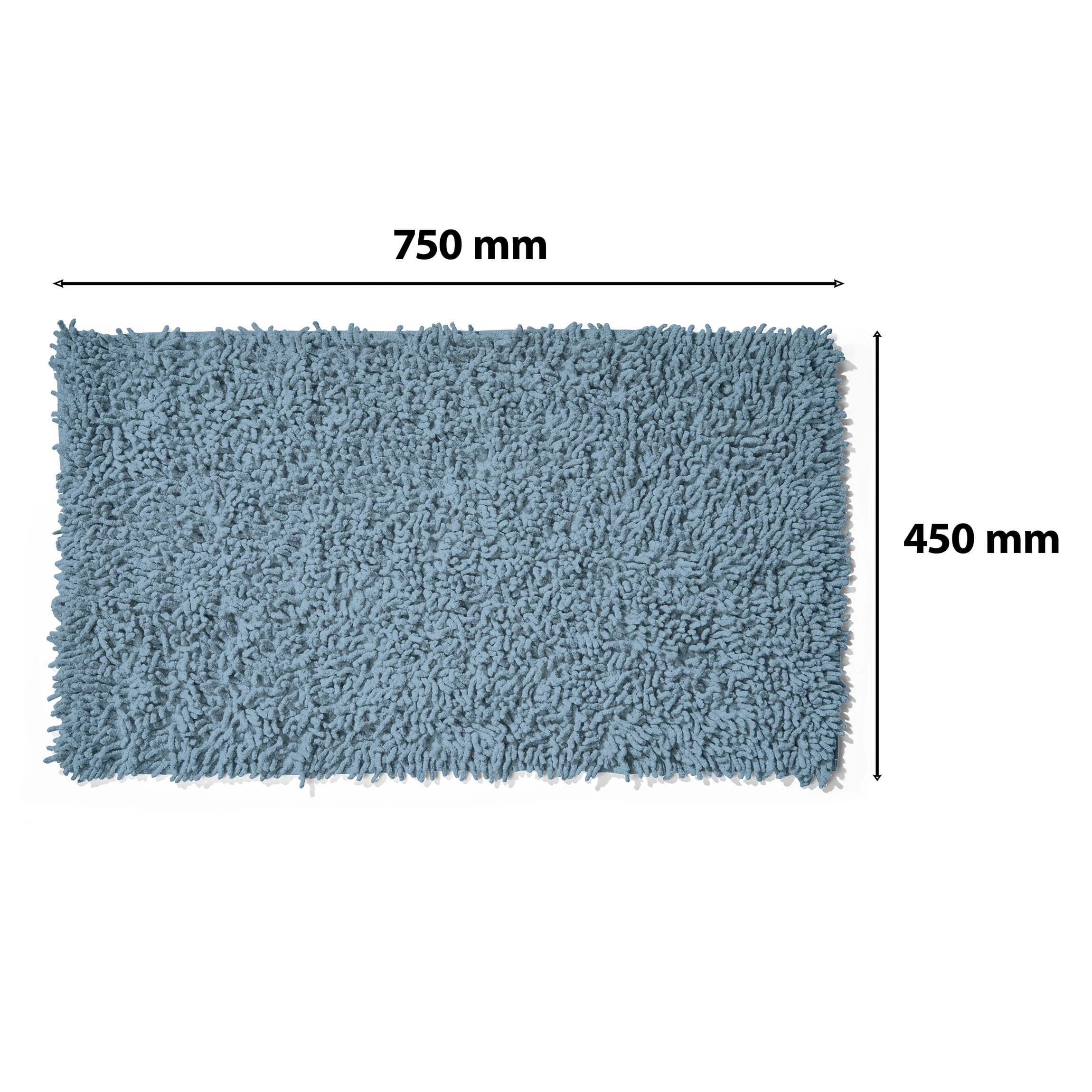 AMARE Badematte Hochflorteppich Aus Baumwolle In Blau – Bild 7