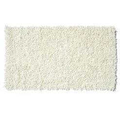 AMARE Badematte Hochflorteppich Aus Baumwolle In Creme
