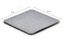 AMARE Sitzkissen 4er-Set Filz Stuhlkissen 40 Cm In Grau