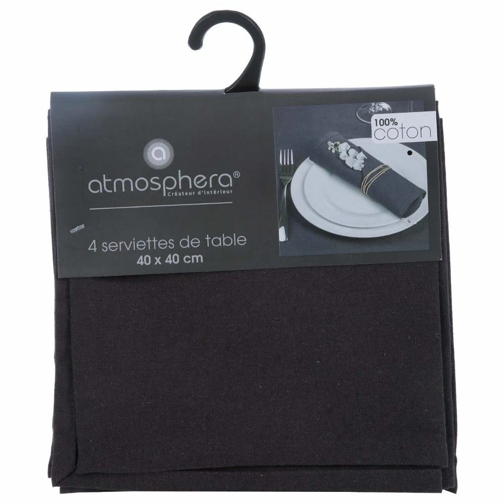 Atmosphera Créateur D'intérieur Servietten In Anthrazitfarben – Bild 3