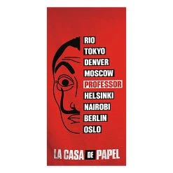 AY!MAX Bade-/Strandtuch La Casa De Papel - (L) 140 Cm X (B) 70 Cm In Rot