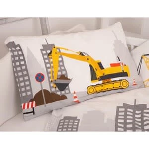 Baby Best® Flanell-Bettwäsche Baustelle 40x60 / 100x135 Cm In Weiß – Bild 3