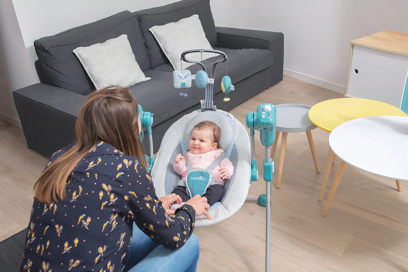 BabyMoov Kopfstütze Lovenest, Mosaik Blau – Bild 7