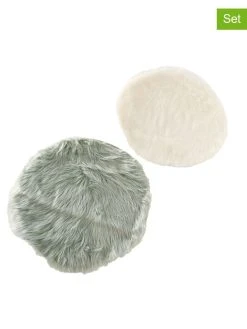 Boltze 2er-Set: Sitzkissen "Skoldi" In Rosa/ Hellgrün - Ø 38 Cm