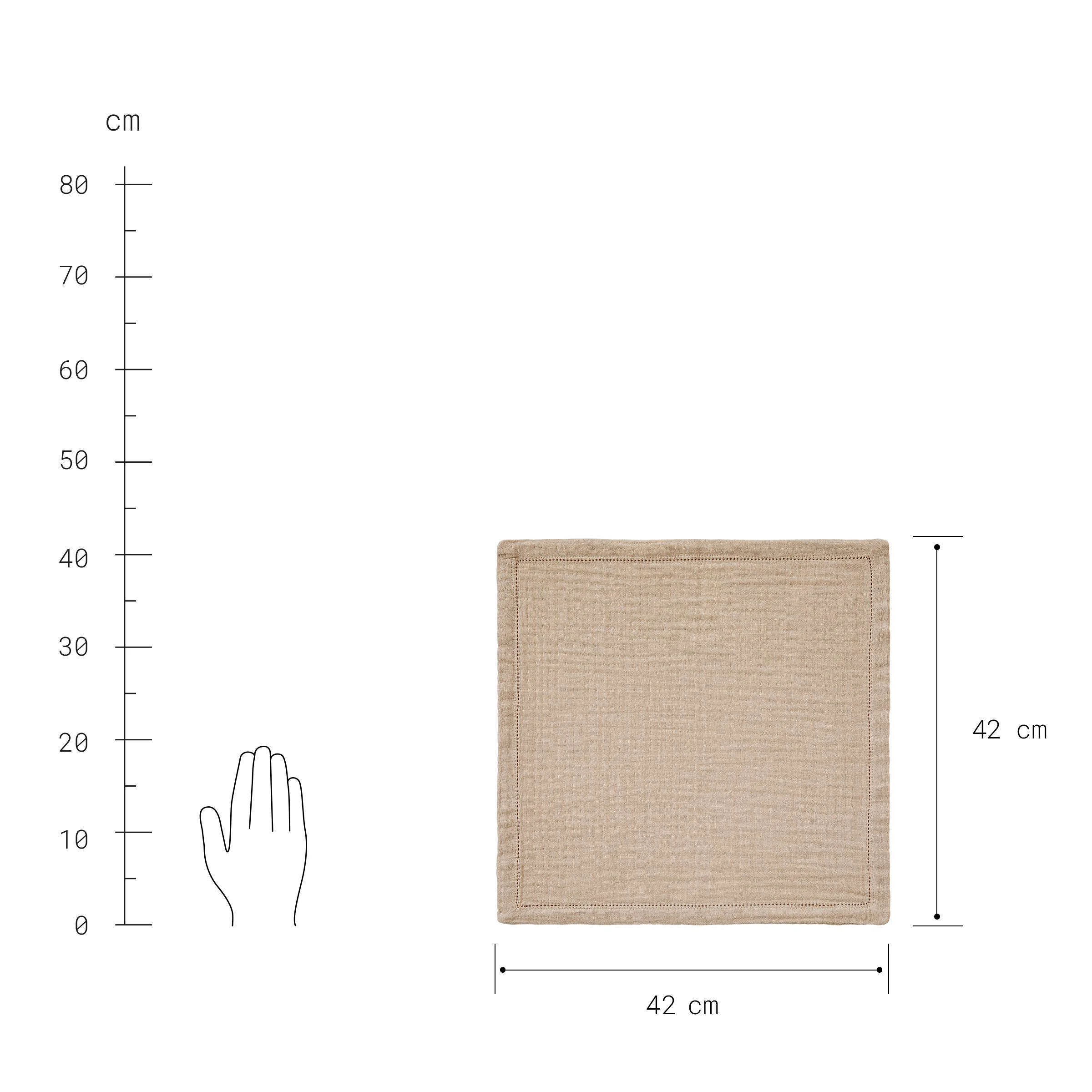 Butlers Serviette L 42 X B 42cm LOOM In Beige – Bild 4