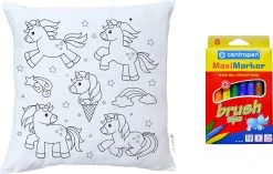 Butter Kings Dekokissen Einhörner Zum Selbstbemalen 50 X 50 Cm Mit Reißverschluss,...