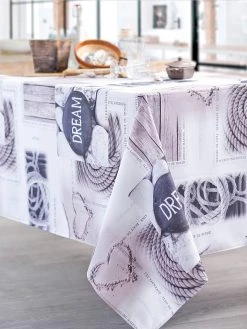 Calitex Tischdecke "Love Nature" In Beige/ Grau/ Weiß