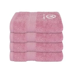 CARLO COLUCCI Handtuch-Set Sandro 4-teilig In Malve