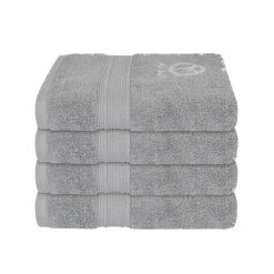 CARLO COLUCCI Handtuch-Set Sandro 4-teilig In Silber