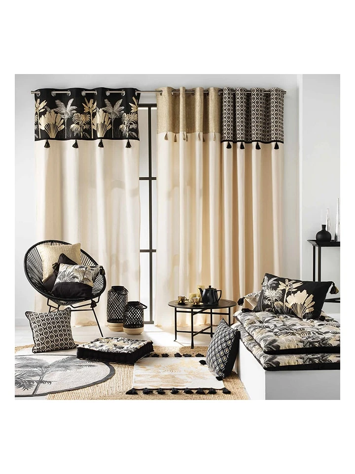 Douceur D'intérieur Polsterauflage "Nature Originelle" In Schwarz/ Weiß – Bild 5