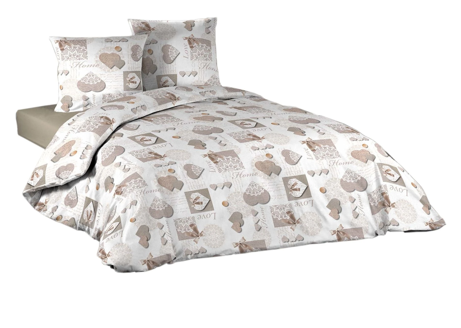 Dynamic24 Bettwäsche-Set In Weiss