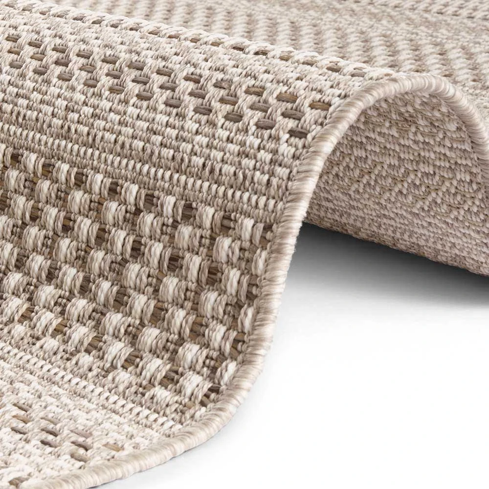 ELLE DECORATION In- & Outdoor Teppich Arras Naturbraun – Bild 3