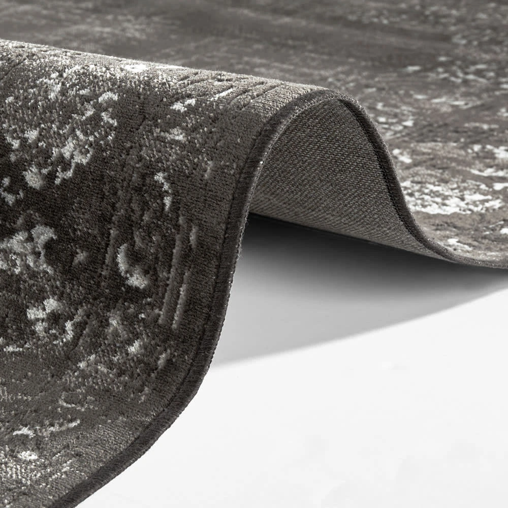 ELLE DECORATION Kurzflor Teppich Berseba Dunkelgrau – Bild 4