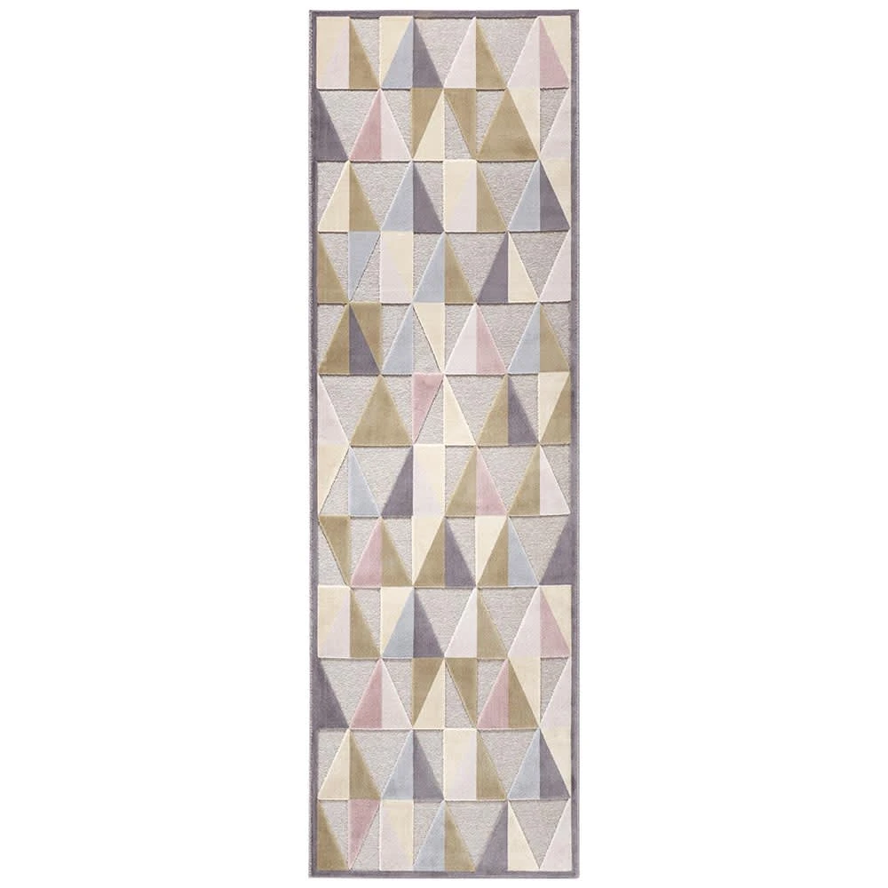 ELLE DECORATION Viskose Teppich Creuse Hellgrau Pastellbunt – Bild 4