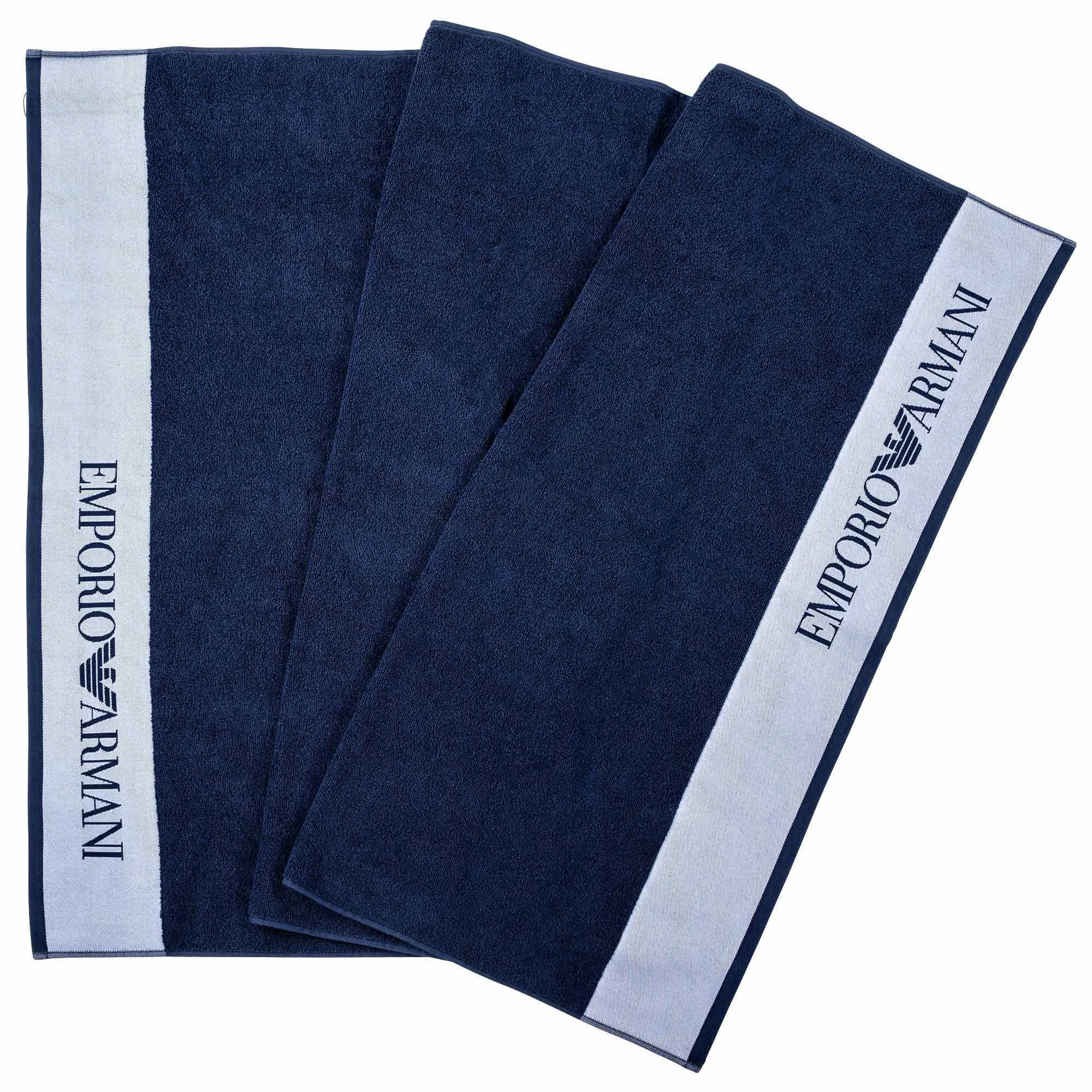Emporio Armani Strandtuch In Dunkelblau – Bild 2