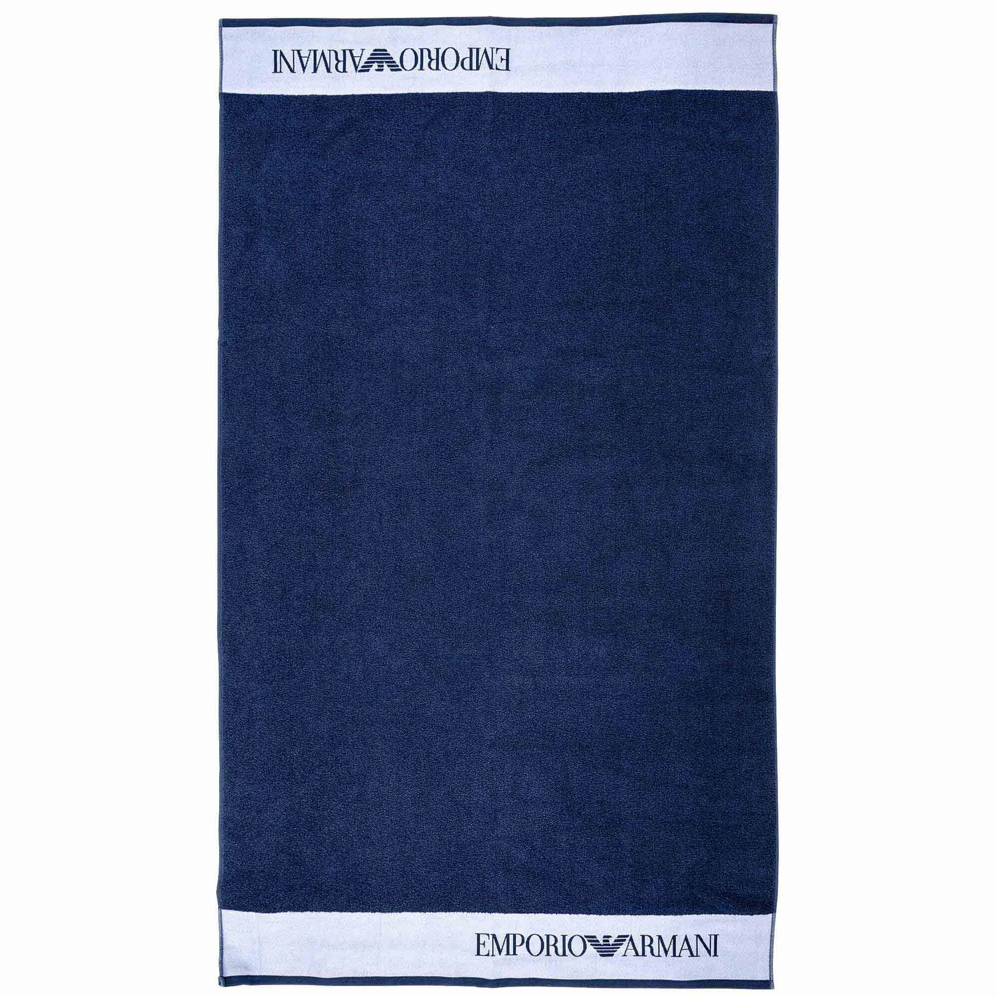 Emporio Armani Strandtuch In Dunkelblau