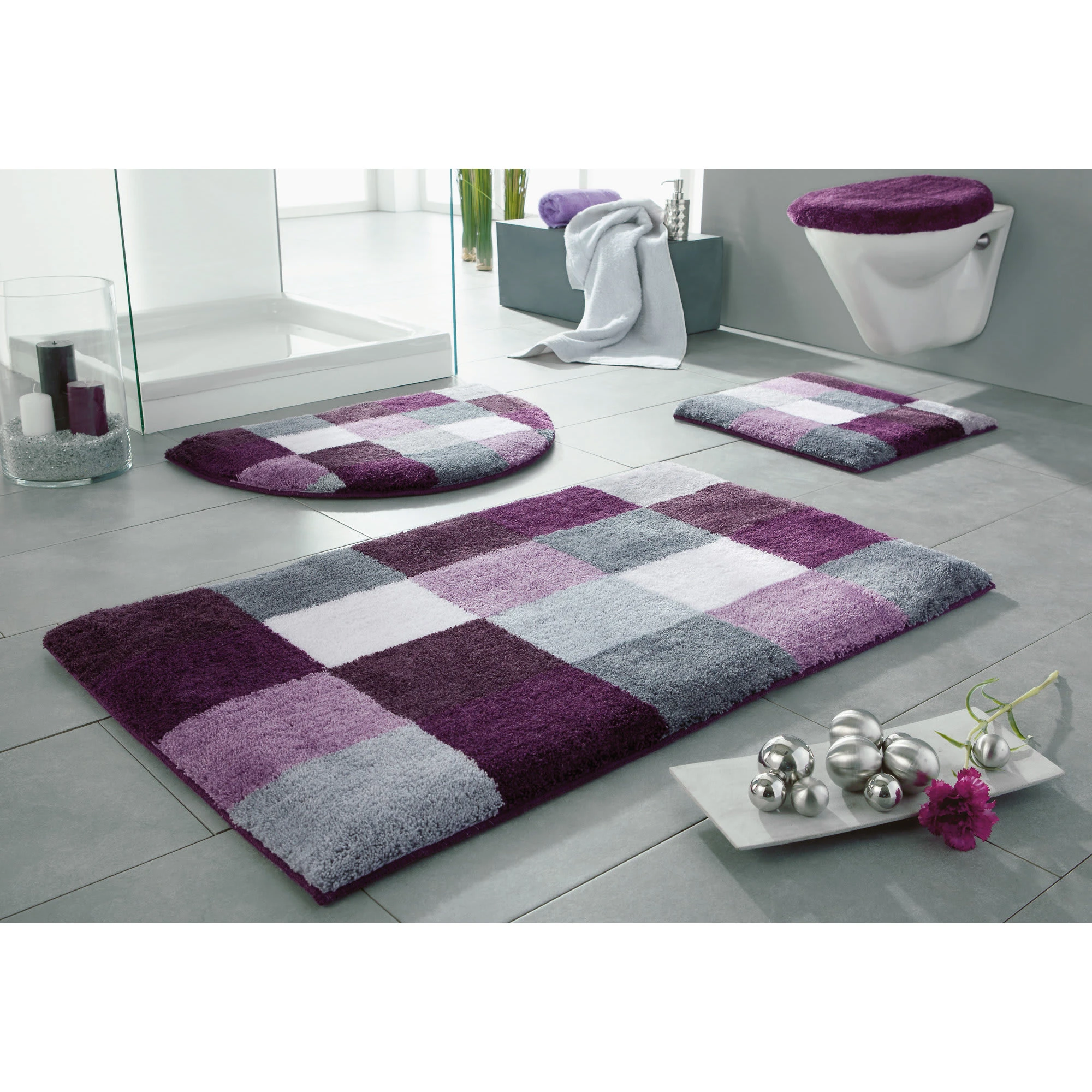 Erwin Müller Badematte Kreta In Aubergine – Bild 2