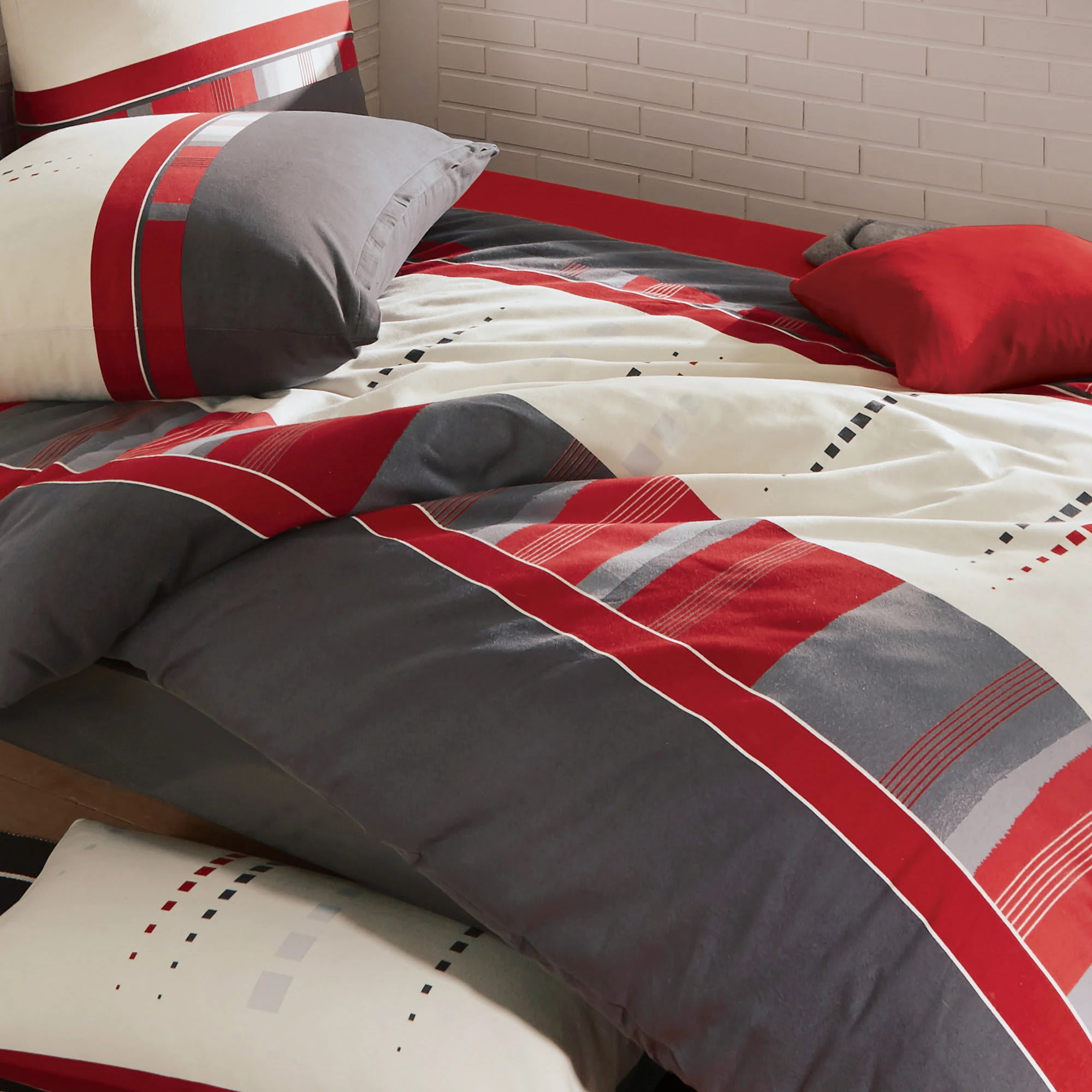 Erwin Müller Bettwäsche In Rot-anthrazit – Bild 5