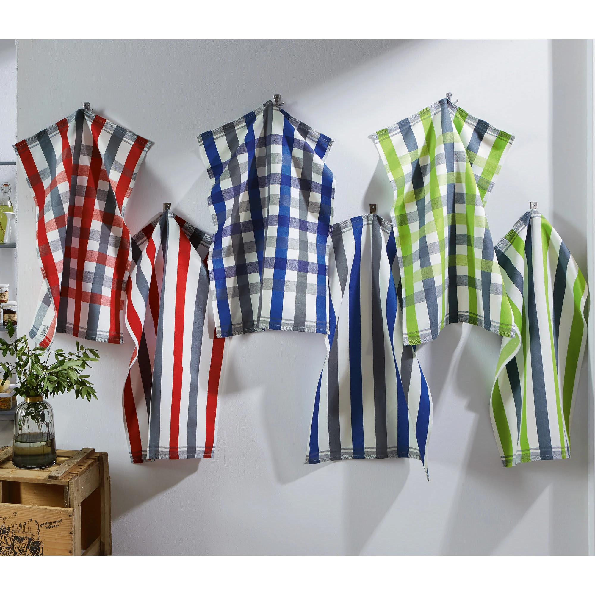 Erwin Müller Geschirrtuch 4er-Pack In Rot-grau – Bild 6