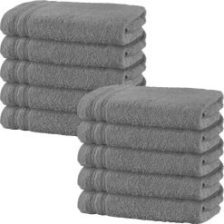 Erwin Müller Handtuch 2-streifig 10er-Pack Heidelberg In Hellgrau