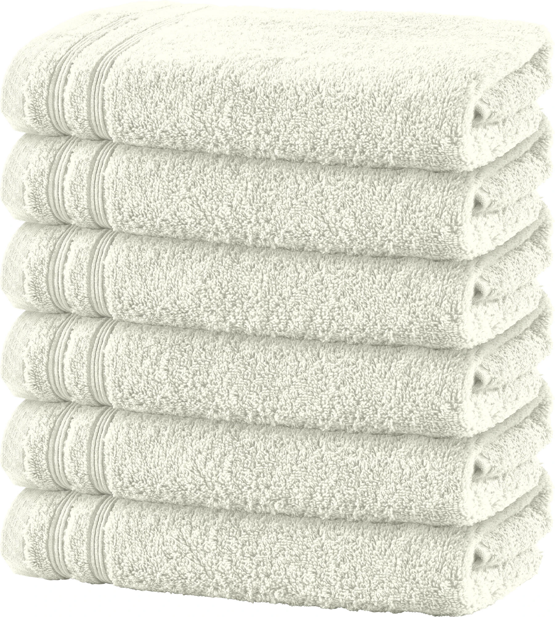 Erwin Müller Handtuch 2-streifig 6er-Pack Heidelberg In Creme