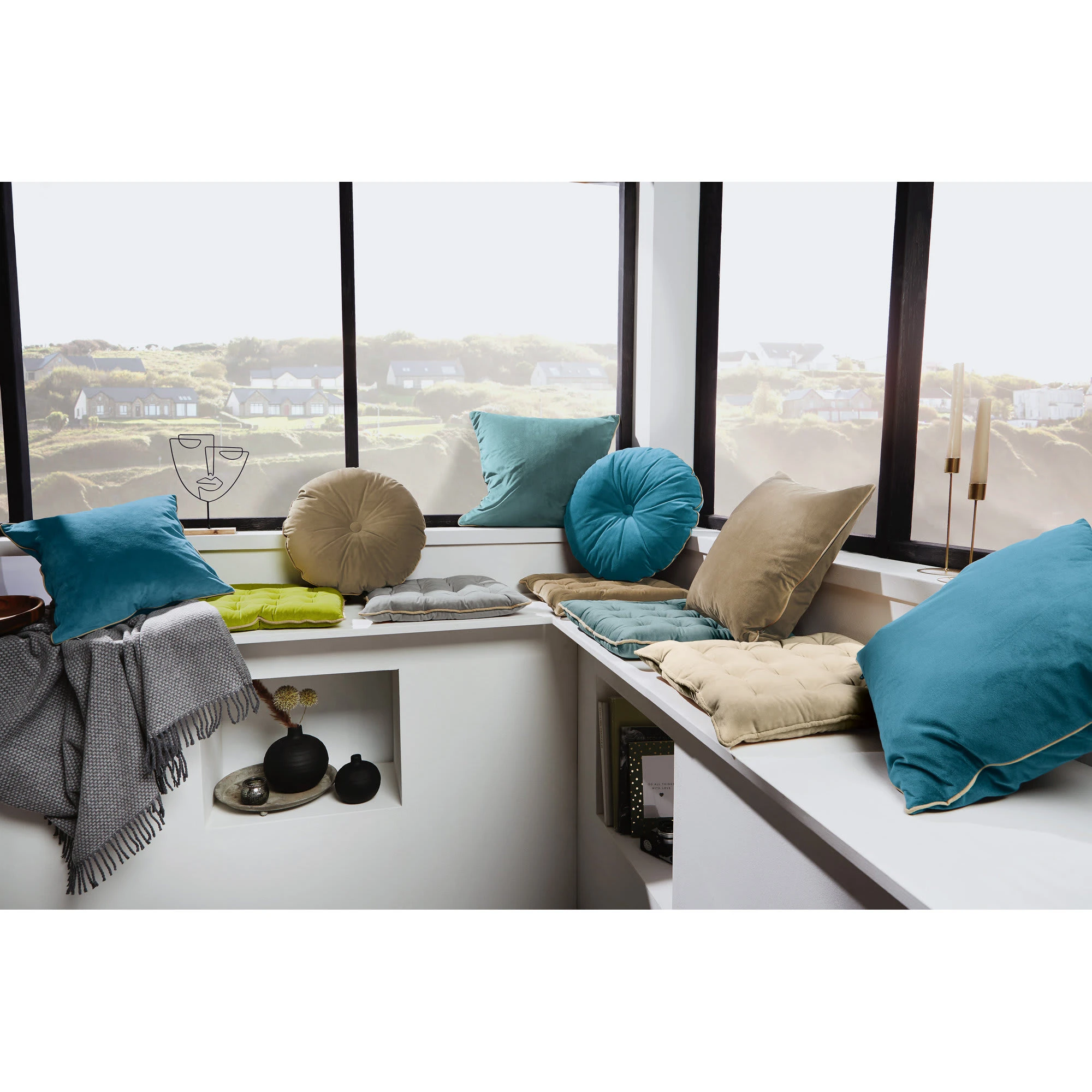 Erwin Müller Kissen Rund, Gefüllt Manchester In Hellbraun – Bild 3