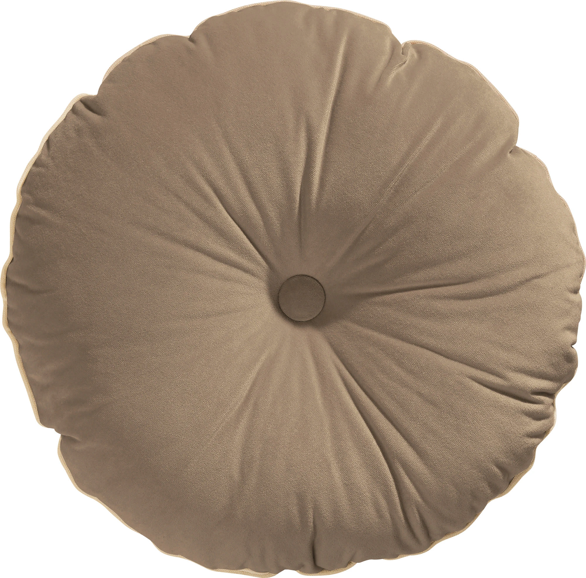 Erwin Müller Kissen Rund, Gefüllt Manchester In Hellbraun