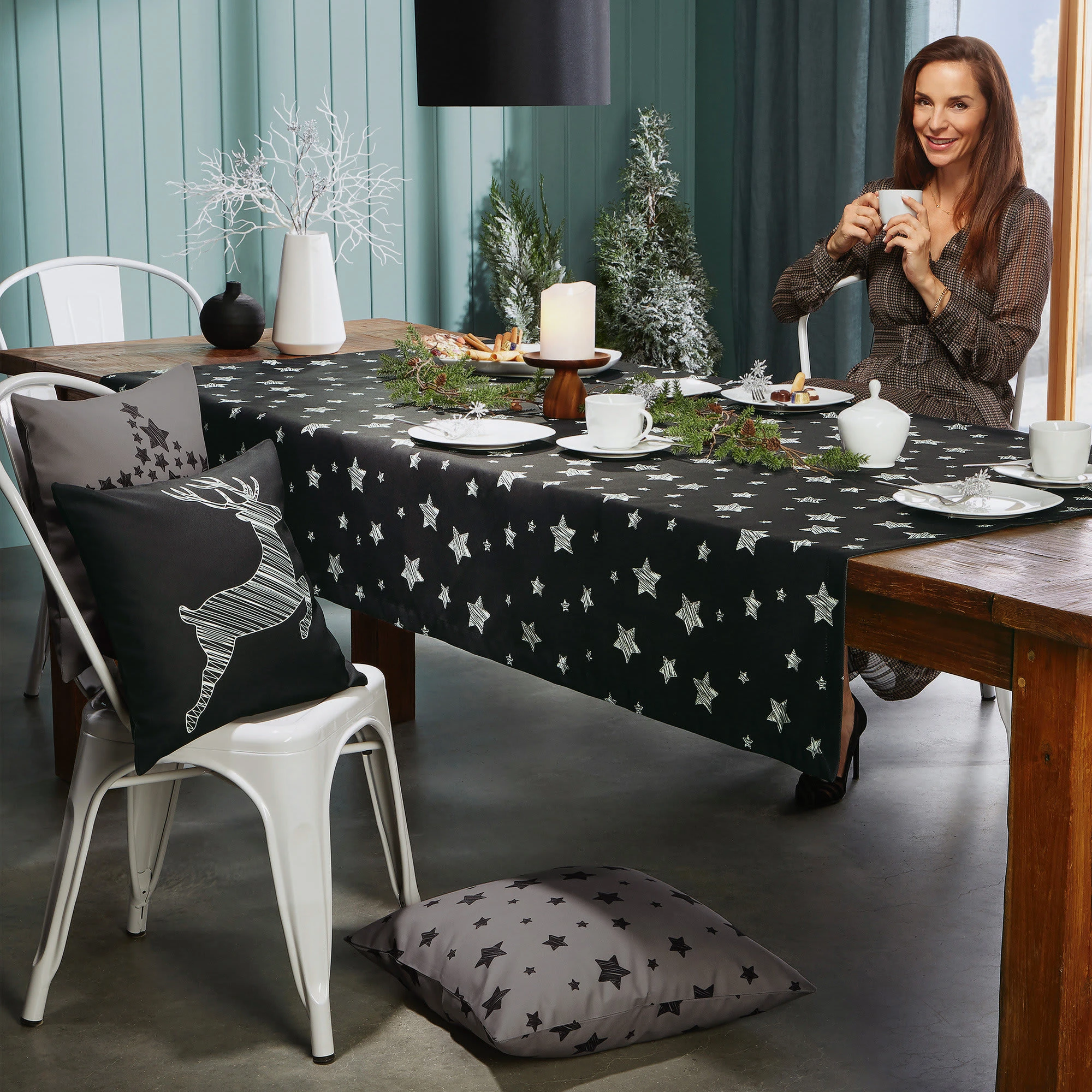 Erwin Müller Tischdecke In Schwarz – Bild 2