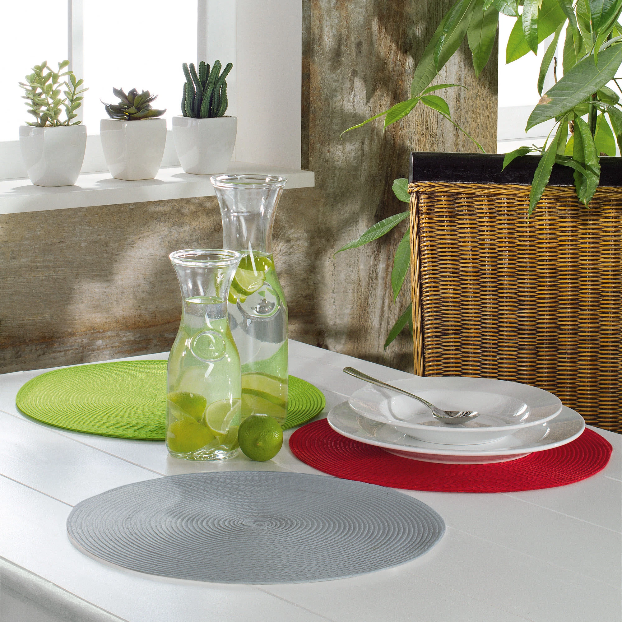 Erwin Müller Tischset 8er-Pack In Hellgrün – Bild 3