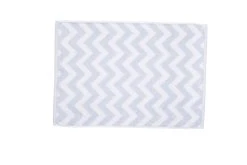 Framsohn 2er Set: Zwirnfrottier Badematte "Chevron" In Grau (L) 70 X (B) 50 Cm