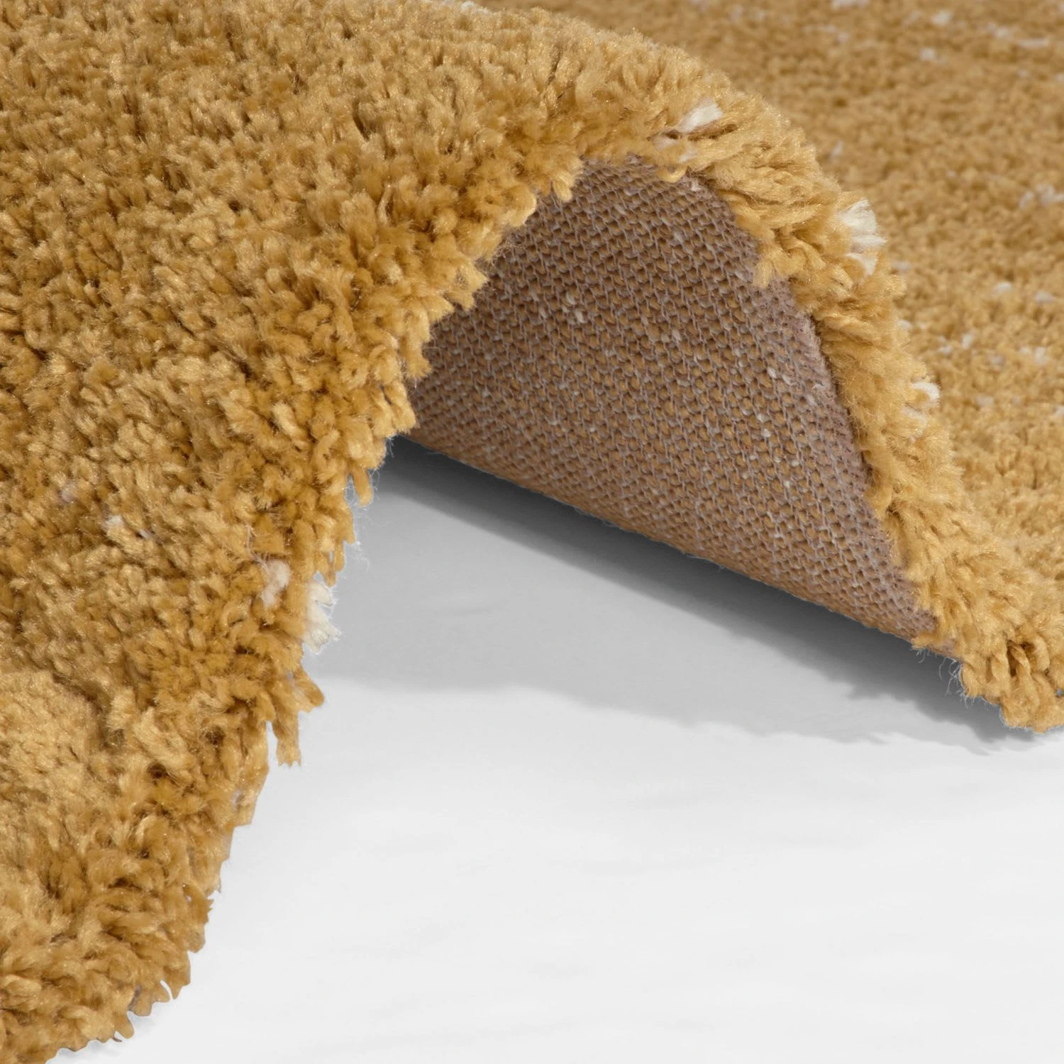 Freundin Home Collection Hochflor Teppich Fransen Agouhe Senfgelb – Bild 3