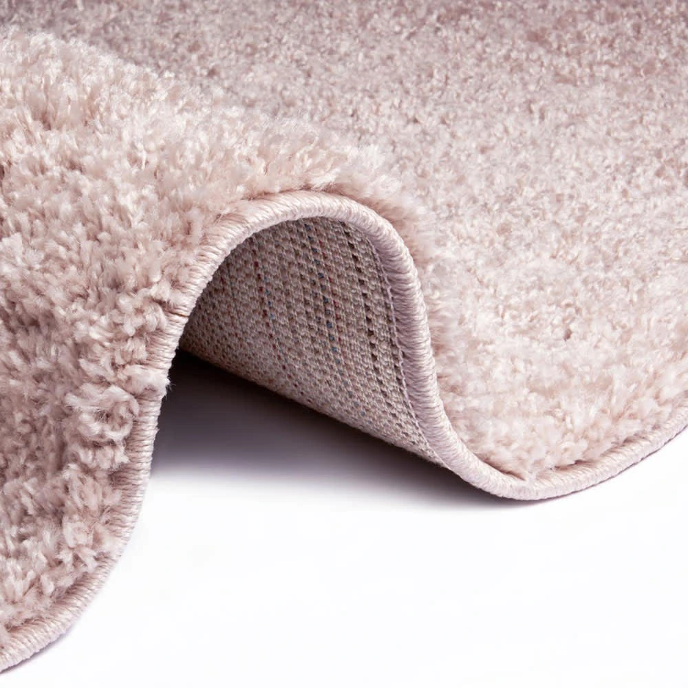 Freundin Home Collection Hochflor Uni Teppich Amelie Pastell Rosa