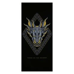 Game Of Thrones Bade-/Strandtuch House Of The Dragon - (L) 140 Cm X (B) 70 Cm In Schwarz