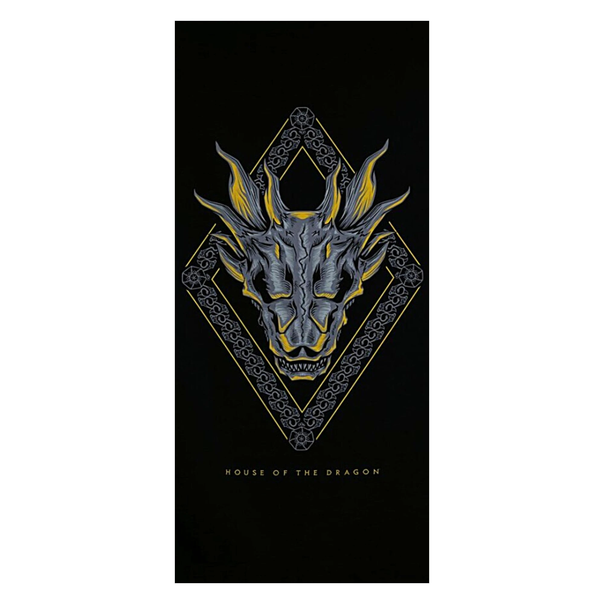 Game Of Thrones Bade-/Strandtuch House Of The Dragon - (L) 140 Cm X (B) 70 Cm In Schwarz