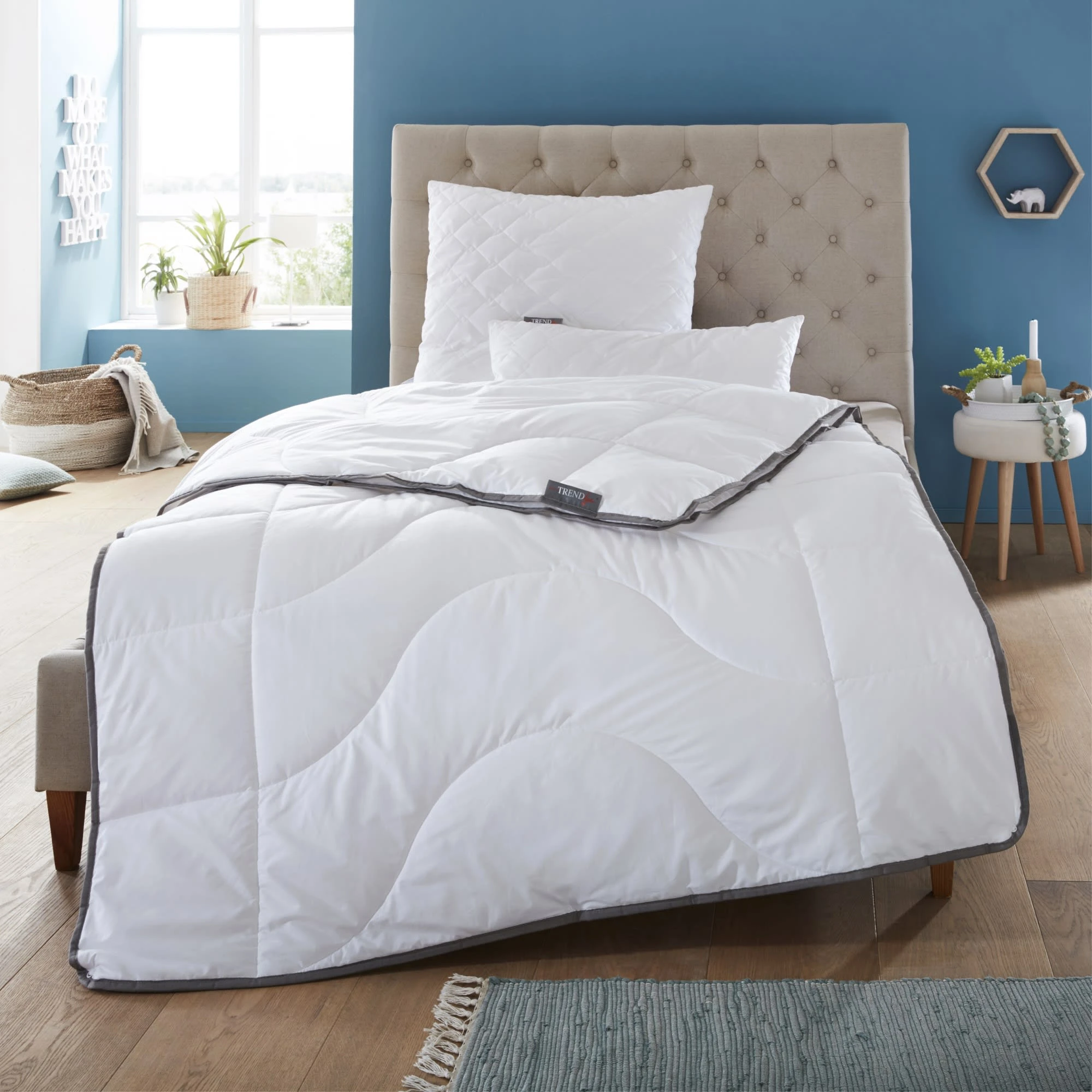 GMD Living 4-Jahreszeiten Perkal Steppdecke MARSEILLE In Farbe Weiß – Bild 6