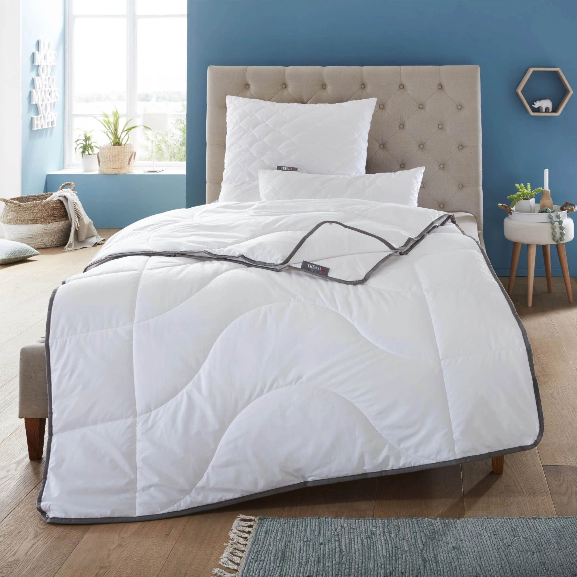 GMD Living 4-Jahreszeiten Perkal Steppdecke MARSEILLE In Farbe Weiß – Bild 7