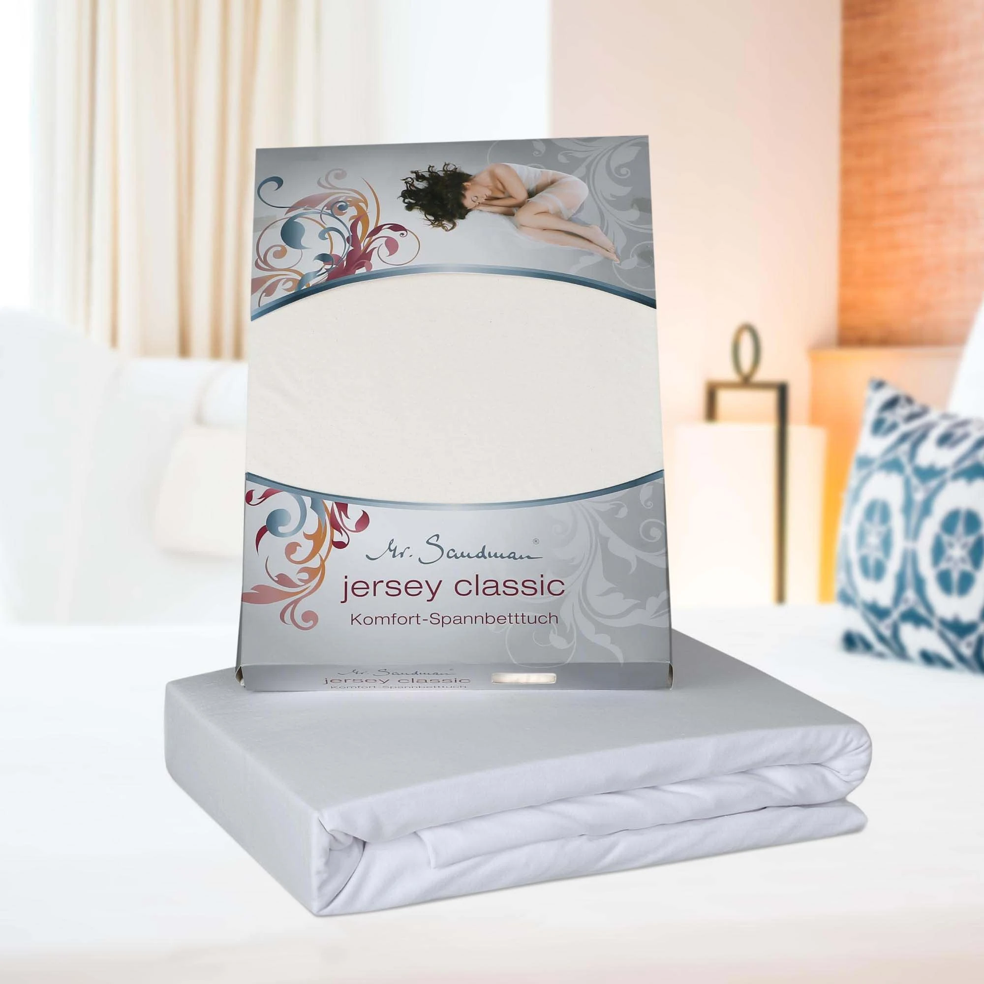 GMD Living Spannbetttuch JERSEY CLASSIC In Purple – Bild 4