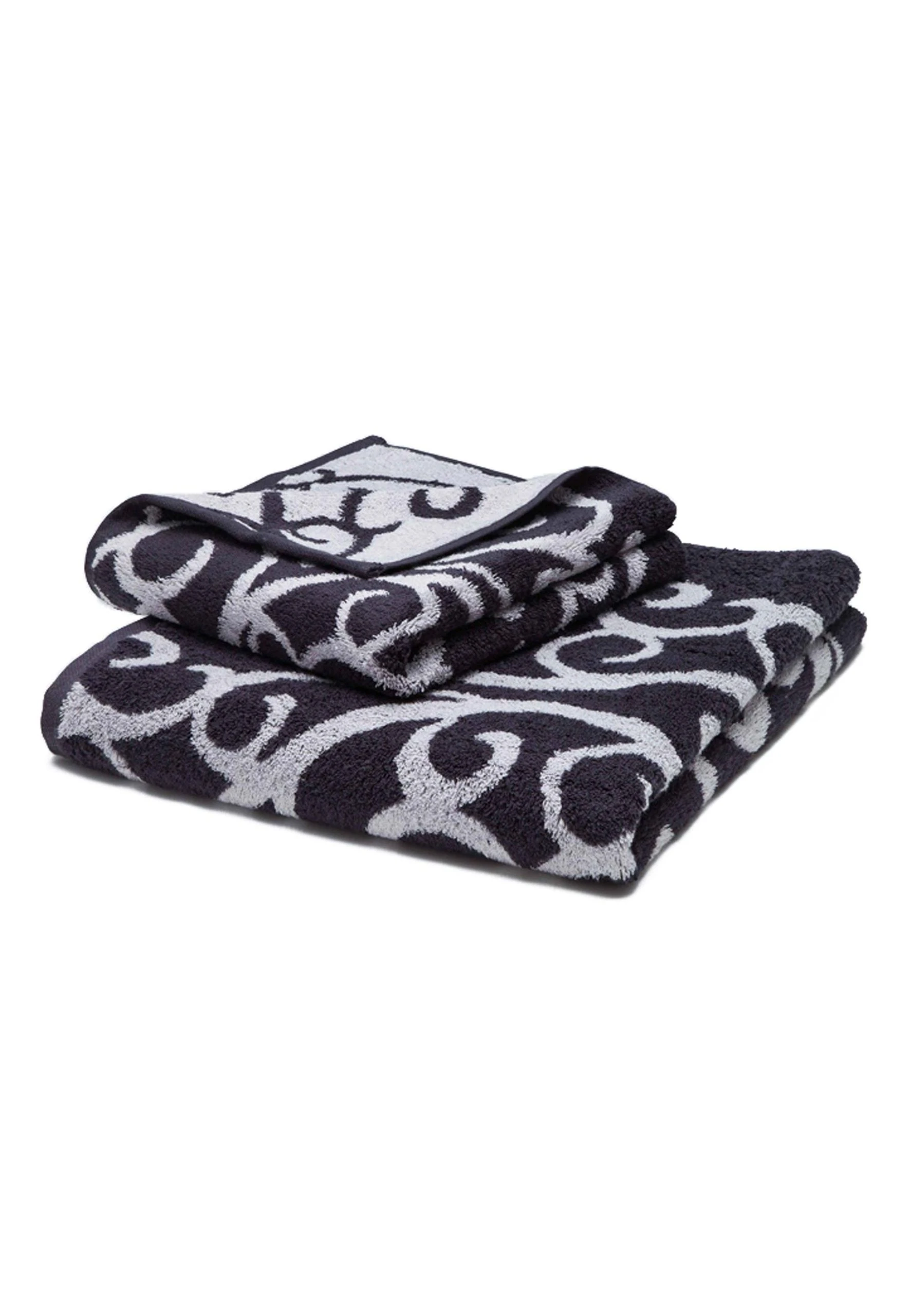 Grace Grand Spa Handtuch Akanthus In Dunkelgrau Allover
