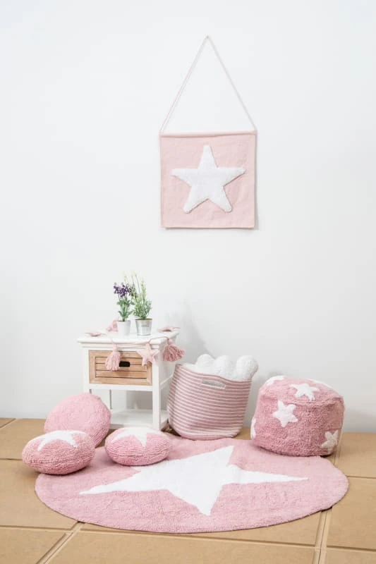 Happy Decor Kids Kissen "Round Star" In Rosa/Weiß - 30x30 Cm – Bild 9