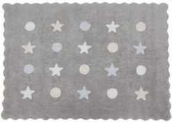 Happy Decor Kids Teppich "Little Waves Dreifarbig" In Grau/Blau - 160x120 Cm