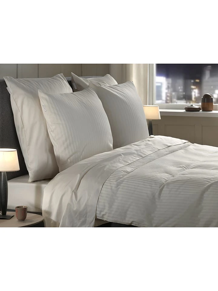 Heckett & Lane Satin-Bettwäsche-Set "Banda" In Creme – Bild 6