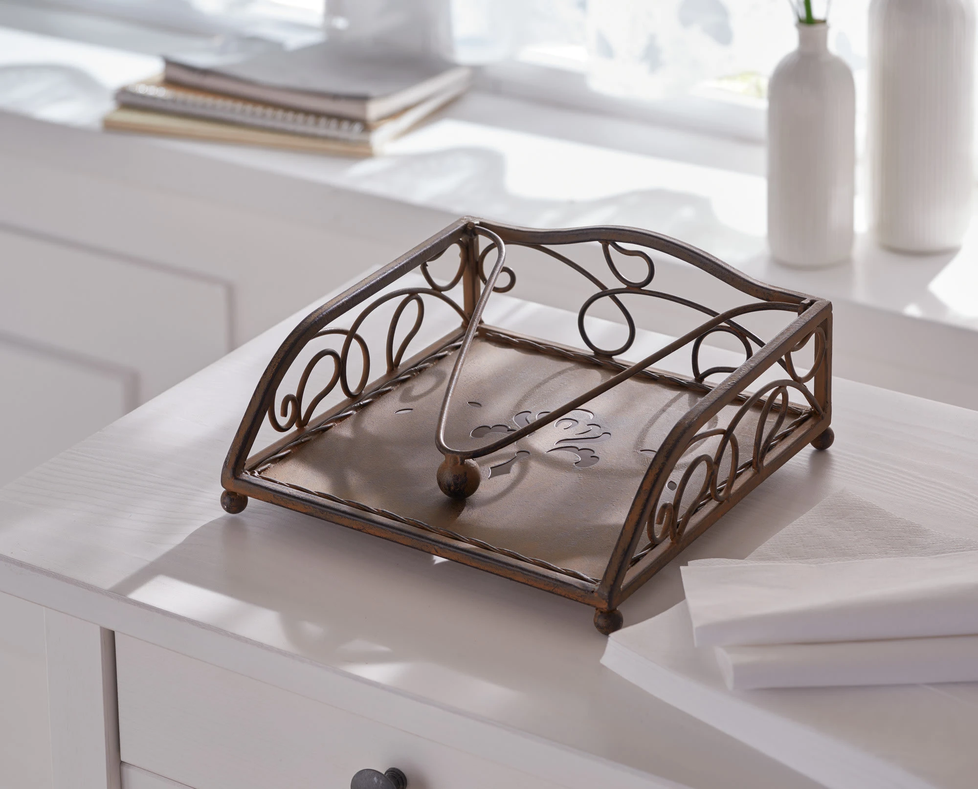 HomeLiving Serviettenhalter "Haute Cuisine" 200x200x90 In Braun – Bild 3