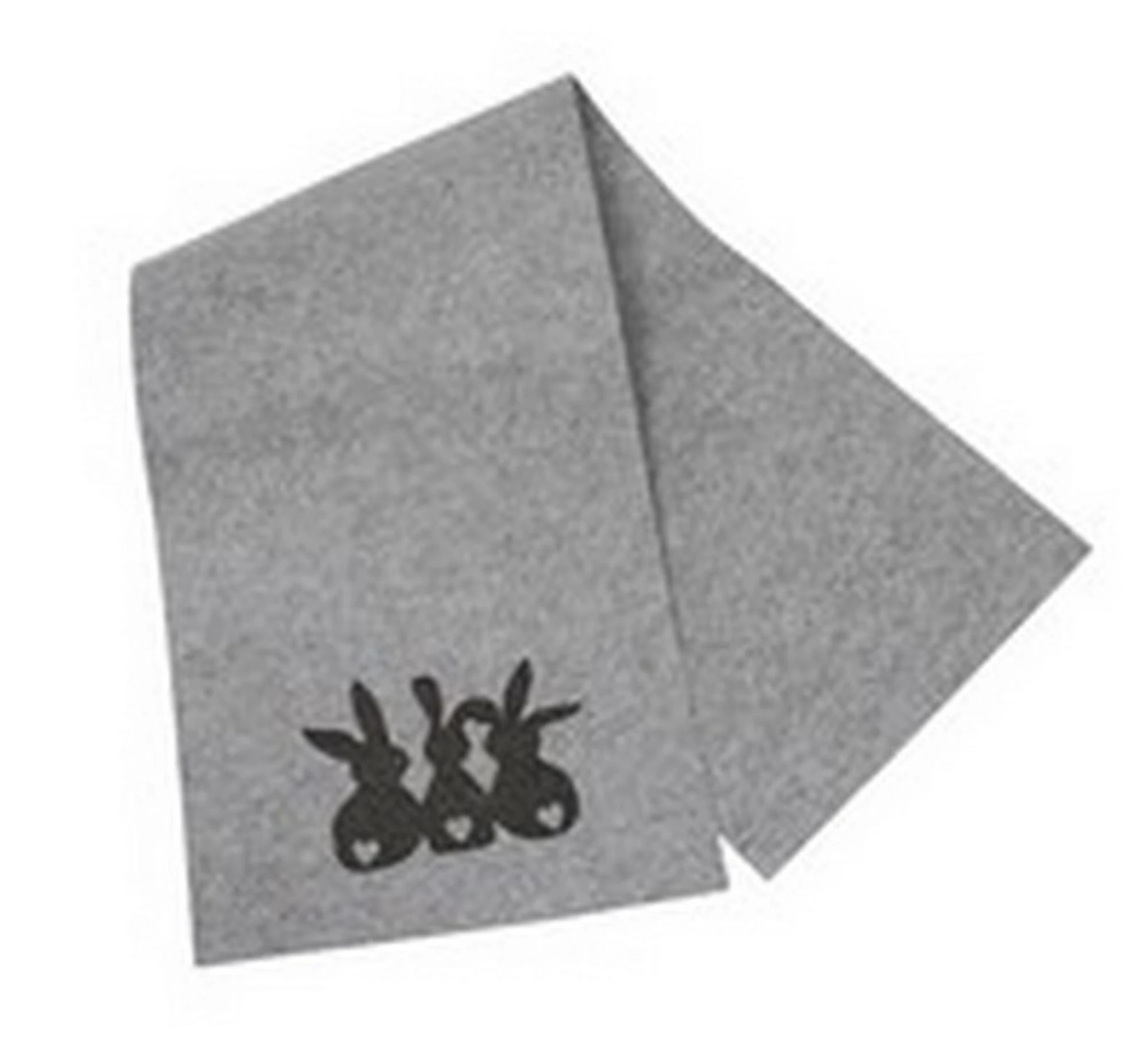 HomeLiving Spar-Set 2x Tischläufer "Hasentrio", 40 X 140 Cm In Grau – Bild 5