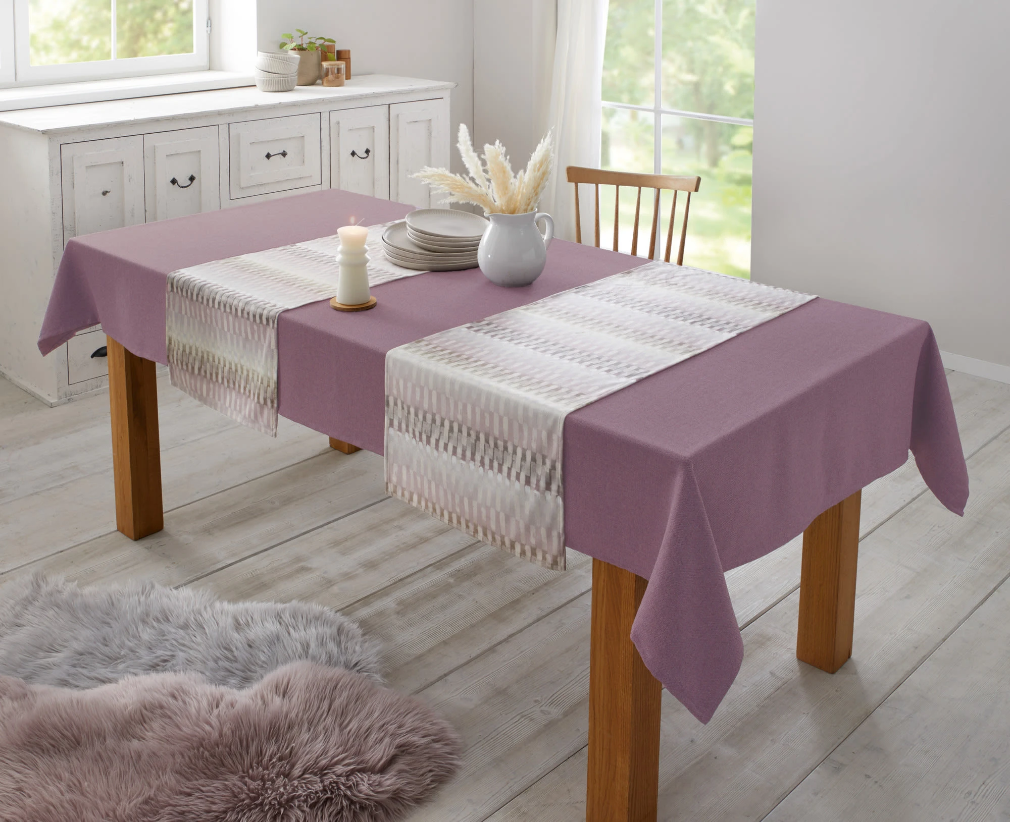 HomeLiving Tischläufer "Edelsamt" 400x1400 In Bunt – Bild 2