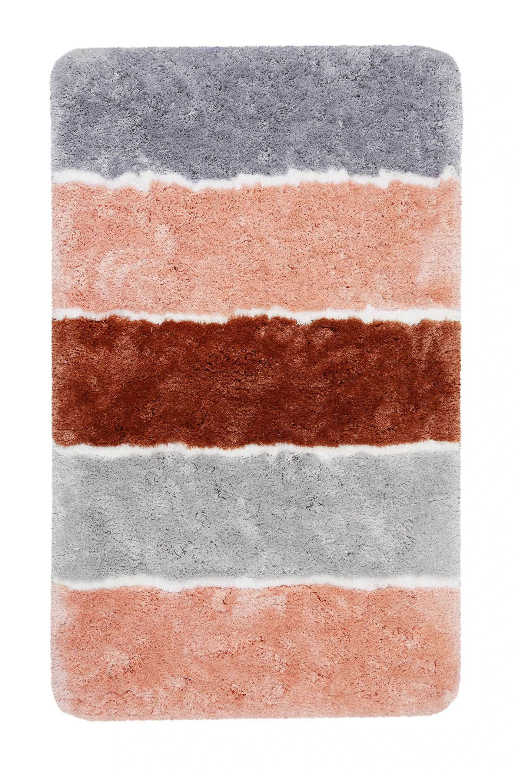 Homie Living Badteppich Rio Marina In Lachs Braun Grau