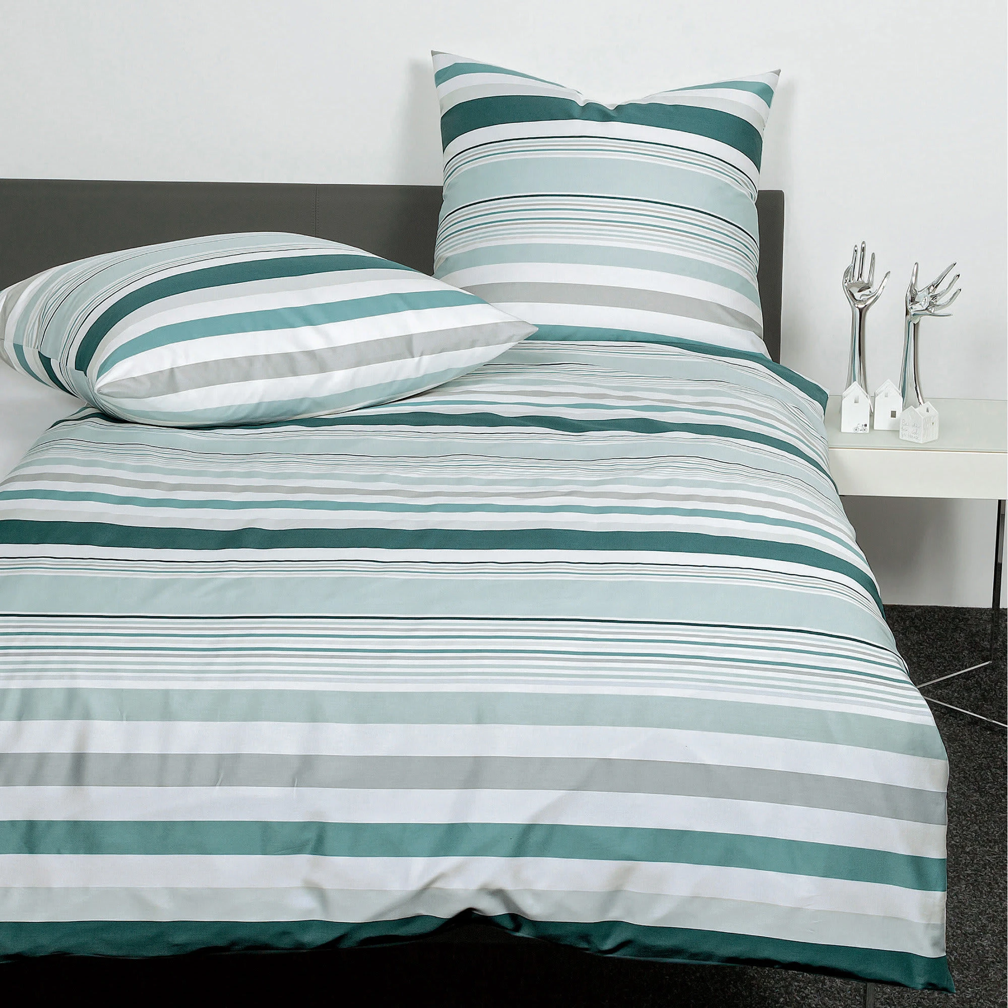 Janine Bettwäsche In Grünblau-salbei – Bild 2
