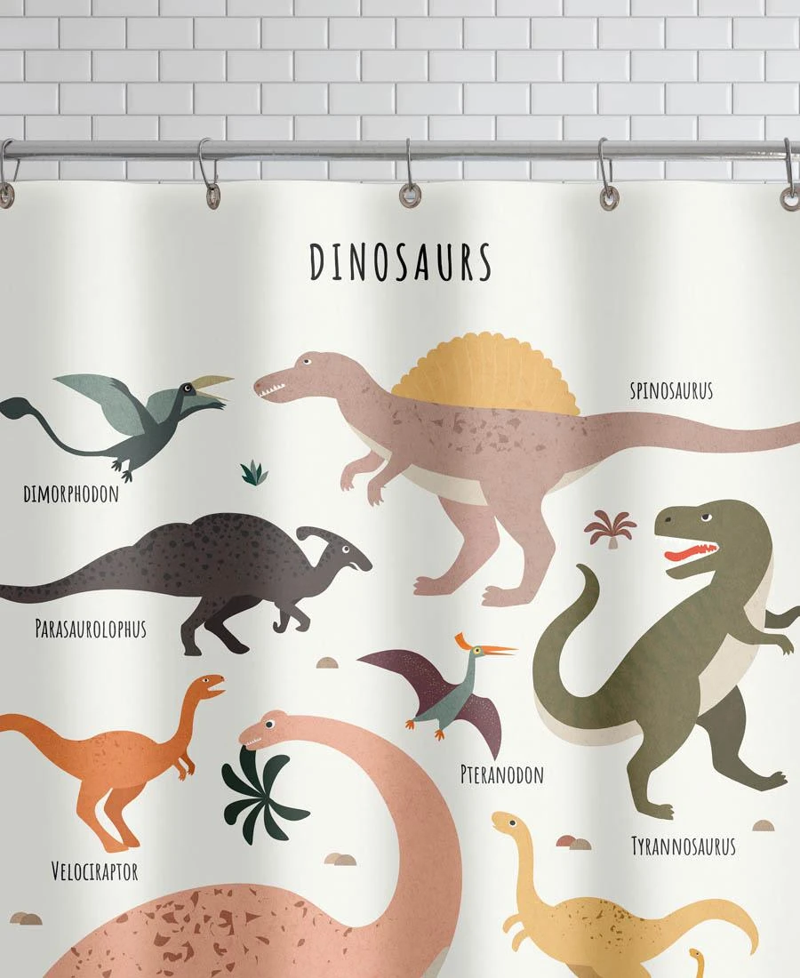 Juniqe Duschvorhang "Dinosaur Friends" In Bunt – Bild 2