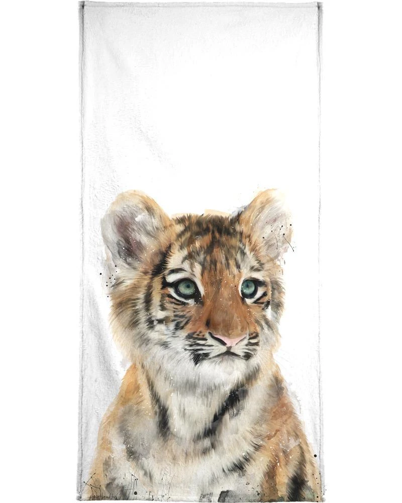 Juniqe Handtuch "Little Tiger" In Orange & Weiß