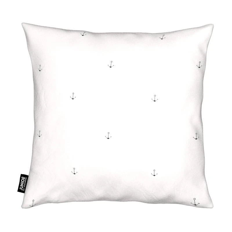 Juniqe Kissen "Anchor Pattern" In Cremeweiß & Grau – Bild 2